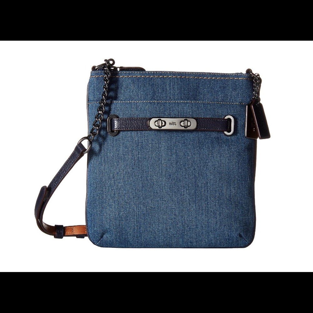 Coach Demin Color Block Swagger Swingpack